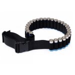 26 tours noir - ceinture de bandolier tactique 15 - 26 - 50 tours calibre 12 20 pochette pour cartouches ...