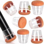 Patins de chaise - transparent - 26pcs - protection sols - anti - bruit - adaptabilit 15 - 21mm