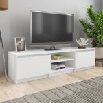 �2846top meuble tv - banc tv meuble de salon - blanc 140x40x355 cm agglom�r�
