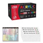288 couleurs feutre acryliquestylos acryliques liquide direct acrylic paint marker coloriage pour adultesmarqu ...