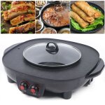 2 in1 2. 1kw hot pot bbq �lectrique shabu hotpot sans fum�e grill pan grill machine