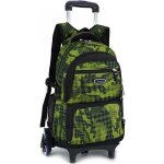 Cartable à roulette 2 en 1 - marque - sac à dos garçon primaire scolaire - nylon - vert Cartable à roulette 2 en 1 - marque - sac à dos garçon primaire scolaire - nylon - vert