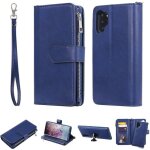 2in1 zipper coque for samsung galaxy note 10 + plus dtachable magntique flip pu cuir housse tui fermeture ...