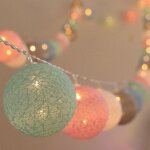 2m coton boule guirlande lumires chane dcorations de pques pour la maison fte danniversaire dcor ...
