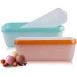 2pcs 1. 5l bacs  glace avec couvercle bote  crme glace rcipients  crme glace rutilisable moule ...