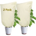 2pcs 100 * 80cm housse hivernage plante 80g / ? housses de protection pour plantes pais sac avec fermeture ...