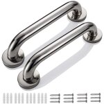 2pcs 30cm barre d?appui de salle de bain barres de scurit murale pour douche poigne de baignoire porte ...
