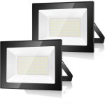 2pcs 50w projecteur led exterieur 5000lm 6500k spot led extrieur ip66 blanc froid pour patio garage ...
