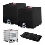2pc bache pour cuve ibc 1000l bche recuperateur d eau pluie anti - uv anti - couvercle housse cuve 1000l ...