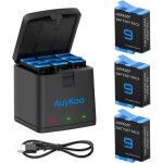 2pcs batterie de remplacement pour gopro hero 9 / 10 black piles rechargeables mises � jour pour toutes ...