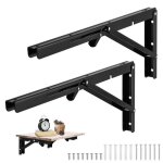 2pcs querres pliantes pour etagre 450 x170mm support equerre murale pliable charge lourd en acier inoxydable ...