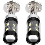 For 2pcs h1 8000k blanc 50w led haute ampoule de phare lumineux kit phare brouillard