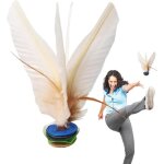 2pcs?kick - badminton kick - badminton blanc plumes blanches jianzi chinois coup de pied volant en plumes ...