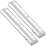 2pcs lampe de placard 10 led lampe dtecteur de mouvement veilleuse led lampe escalier(sans piles)