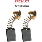 2pcs / lot balais de charbon 7 x 11 x 18mm pour meuleuse bosch makita hitachi