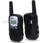 2pcs mini talkie walkie interphone 22 canaux 2 - voies port�e 3km portable noir eu