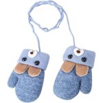 2pcs moufles dhiver pour b�b� 1 � 3 ans - gar�on ou fille - tricot ours gants avec corde - mitaines chaudes ...