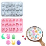 2pcs moules  chocolat en silicone oeuf de lapin de pques moule  chocolat outils de cuisson de bricolage ...