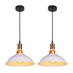 2pcs r�tro vintage industrielle lustre suspension e27 luminaire adjustable pour salon chambre blanc