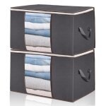 2pcs sac de rangementgrande housse de rangement sous le lit pour oreillers de vêtements de couette(60x40x35cm ... 2pcs sac de rangementgrande housse de rangement sous le lit pour oreillers de vêtements de couette(60x40x35cm ...