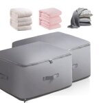 2pcs sacs de rangement v�tement - freosen - couette organisateur - sous - vide - gris 60x54x42cm