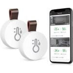 2pcs thermomtre hygromtre intrieur bluetooth, mini thermomtre d'intrieur, capteur de moniteur de ...