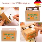 2pcs tirelire saving box cagnotte caisse d�pargne chat kitty blanc cadeau pour enfant