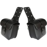 2pcs universel sacoches de selle moto en pu cuir pour harley suzuki yamaha kawasaki noir tanche