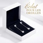 2splendid� belles boucles doreilles en cristal autrichien baign�es dans lor blanc. bel �crin fourni. ...