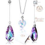 Magnifique parure avec cristal baign�e dans l?or blanc - cadeau id�al pour no�l ou anniversaire. 2splendid� ...