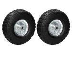 Ecd germany 2x roue de brouette pu 4. 10 / 3. 50 - 4 en couleur noire roue de rechange pour brouettes ...