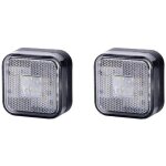 2x 12 / 24v carr led avant ct blanc marqueur feux pour camion caravane remorque camionnette bus camionnette ...