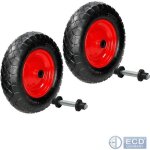Ecd germany 2x roue de brouette � air 4. 80 / 4. 00 - 8 � 390 mm 95 mm deux couches de tissu capacit� ...