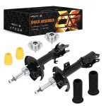 2x amortisseurs + paliers + kit protection avant pour ford fiesta 6 2008 - 2017
