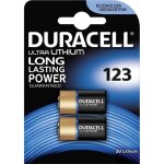2x batterie 123 duracell 3v ultra lithium - dl123a / el123a / cr123a / cr17345 blister