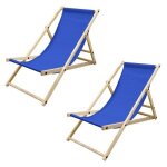 2x chaise longue jardin pliante bain de soleil plage chilienne bleu fonc 120 kg