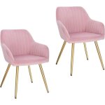 2x chaises de salle  manger avec dossier et accoudoir chaise de cuisine en velours fauteuil scandinave ...