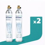 2x cylindres pour carbonateur c02 - aquafloow bubbwater - recharge gaz - cylindre de gaz co2 - 60l - ...
