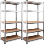 2x tagre charge lourde ? lot de 2 ? 180x90x40 cm ? 5 plateaux / 875 kg max ? meuble de rangement ? ...