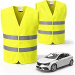 2x gilets de s�curit� iso 20471 2026 - gilets de panne auto r�fl�chissants jaune fluo pour voiture camion ...