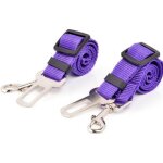 Laisse ceinture de s�curit� - violet - syst�me r�glable - mousqueton solide