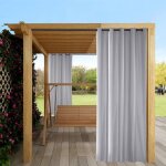Rideau uv pergola drapé extérieur - marque - modèle - occultant - gris - ?illets Rideau uv pergola drapé extérieur - marque - modèle - occultant - gris - ?illets