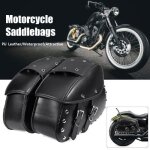 Sacoche moto - non spécifié - 2x sacoche latérale - cuir pu - Étanche - noir Sacoche moto - non spécifié - 2x sacoche latérale - cuir pu - Étanche - noir