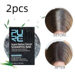 2x savon cheveux assombrissant shampooing bar repair gris blanc hair color dye hair[b153236218]
