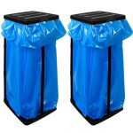 2x supports sac - poubelle max. 60l rglable en hauteur 3 positions couvercle systme embotement porte ...