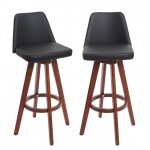 2x tabouret de bar hwc - c43 tabouret de bar tabouret de comptoir bois simili cuir pivotant ~ noir 2x tabouret de bar hwc - c43 tabouret de bar tabouret de comptoir bois simili cuir pivotant ~ noir