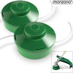 2x t�te de coupe verte pour d�broussailleuse bobine de coupe 2 fils outil multifonction coupe - bordures ...