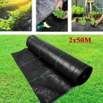 2x50m toile de paillage contre les mauvaises herbestapis de couverture de solmembrane de tissu de contrôle ... 2x50m toile de paillage contre les mauvaises herbestapis de couverture de solmembrane de tissu de contrôle ...