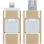 Cl usb 3 en 1 - i - facile - 32go - compatible iphone / ipad / pc - alliage de zinc - compacte 53x22x7mm ...
