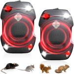 3 en 1 anti souris et rats ultrason 2pcs ? portable 12v voiture + usb + piles aa ? garage / grenier voiture ...